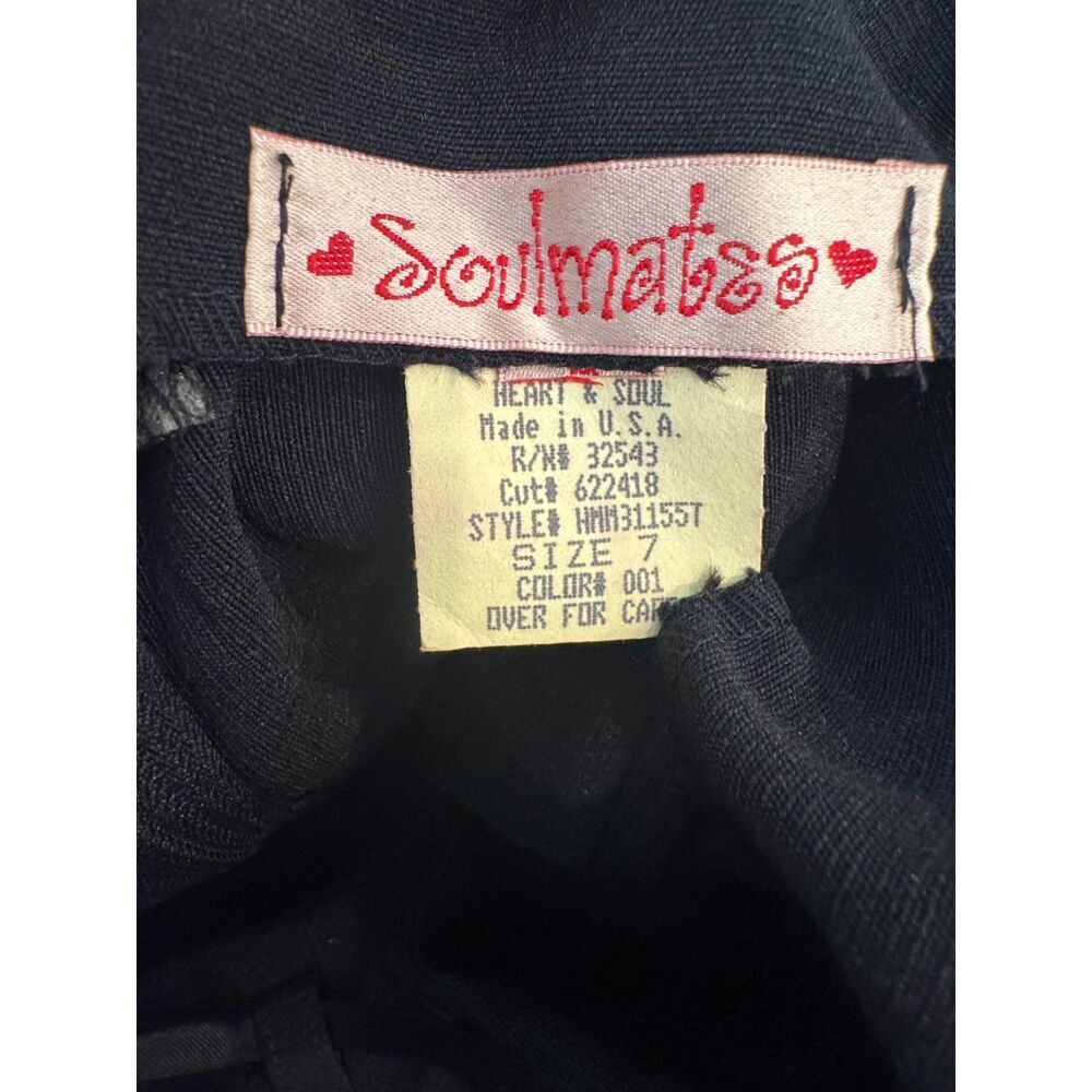 🖤 NWT Y2K Soulmates A-Line Skirt • Size 7 • Black Mini ✨Ribbon Detaile Back Zip - Picture 5 of 6